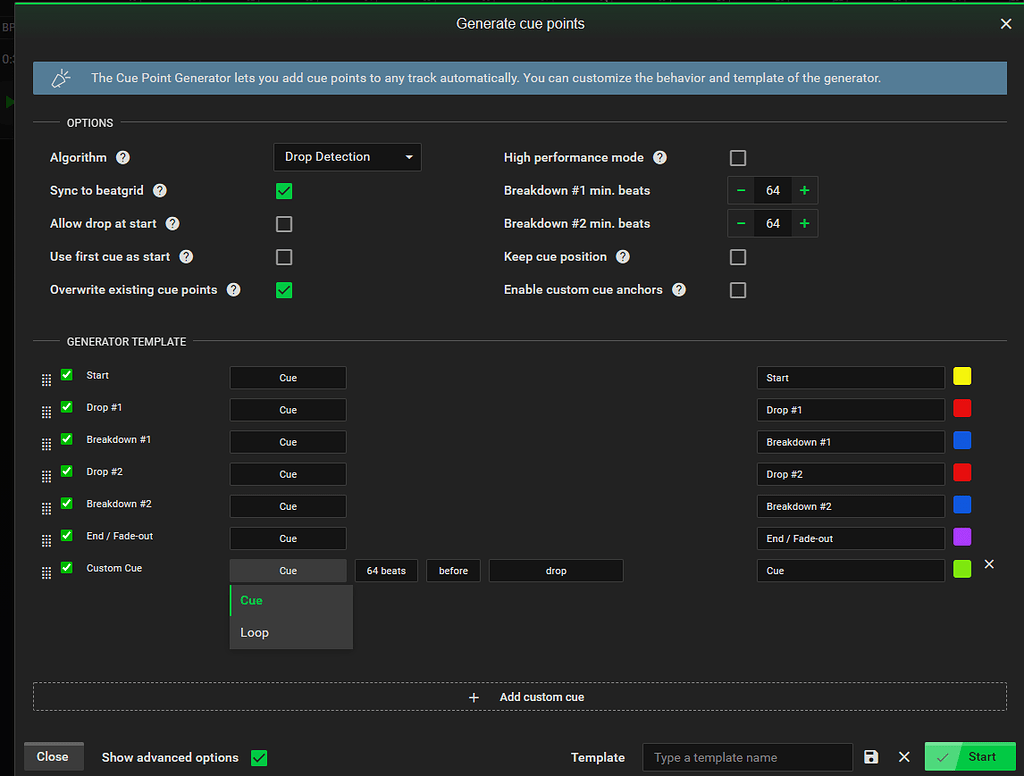 Autogeneration of hot cues and memory cues Ideas & Feature Requests